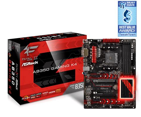 ASRock > Fatal1ty AB350 Gaming K4
