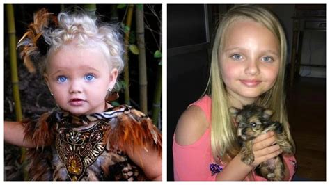 das maedchen mit dem puppenhaften aussehen ist jetzt neun jahre alt wie