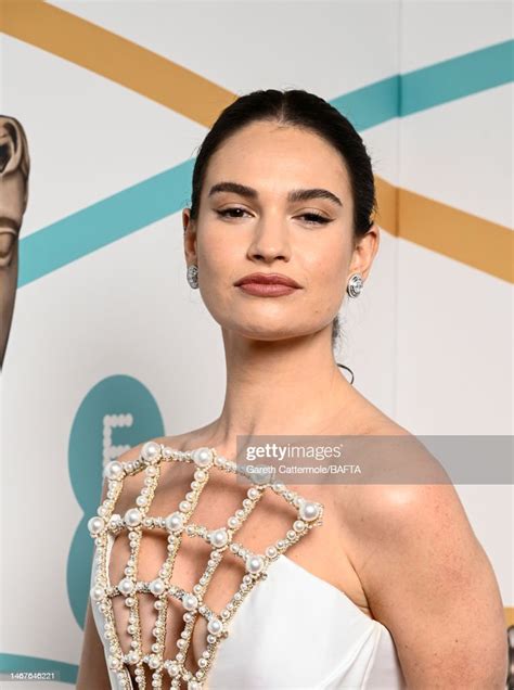 Lily James Attends The Ee Bafta Film Awards 2023 At The Royal News