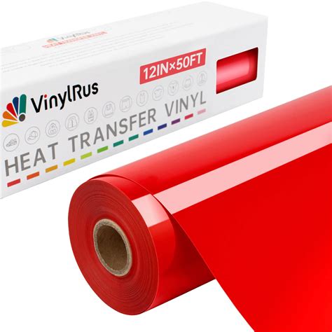 Htvront Heat Transfer Vinyl Red Htv Rolls X Ft Red Iron On Vinyl