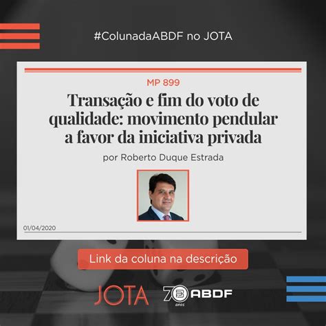 Transação e fim do voto de qualidade movimento pendular a favor da