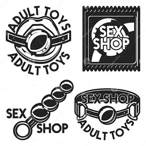 Emblema De La Tienda Del Sexo Del Vintage Ilustración Del Vector