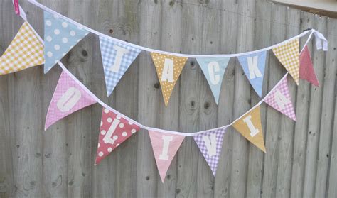 Boy Girl Personalised Bunting Baby Bunting Girl Bunting