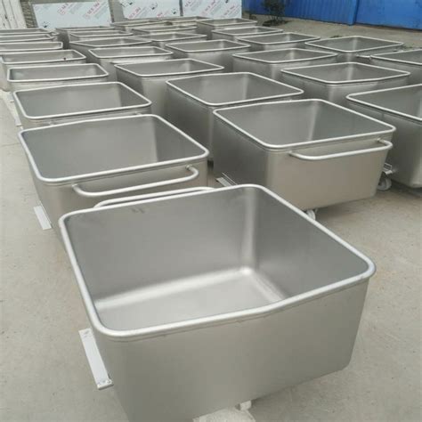 Jf Sheet Metal Stainless Steel Butcher Meat Processing Trolleys Bin