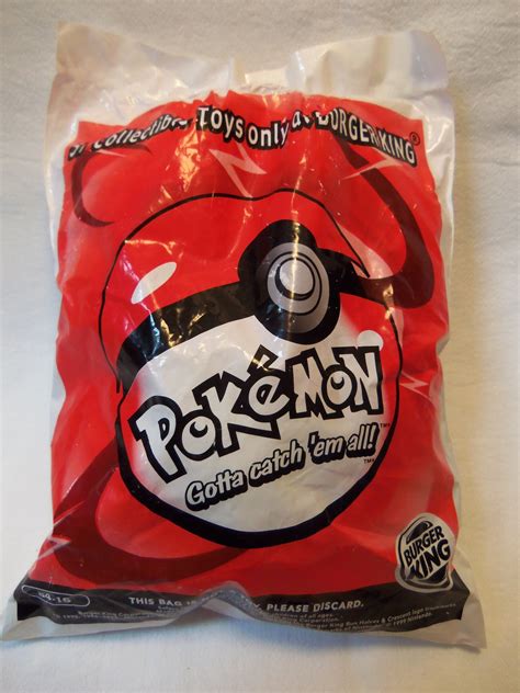 Pokemon Collectible burger King Kids Meal Toy Factory Sealed Bag 84-16 ...