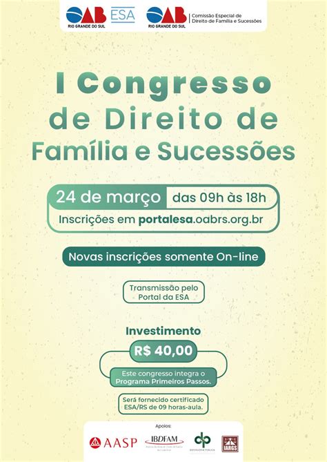 IBDFAM I Congresso de Direito de Família e Sucessões