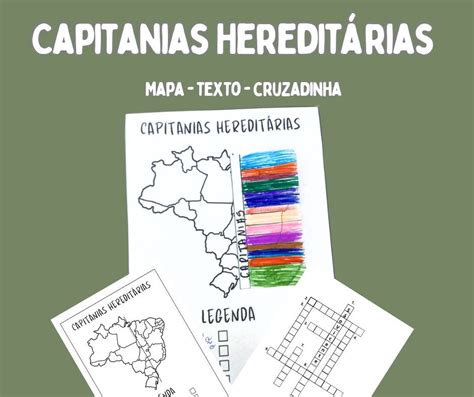 Capitanias Hereditárias Para Colorir - Capitanias Hereditárias - Túnel do Tempo - Recursos Pedagógicos