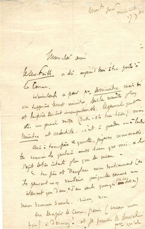 17 novembre 1874 de Gustave Flaubert à Philippe Leparfait Centre