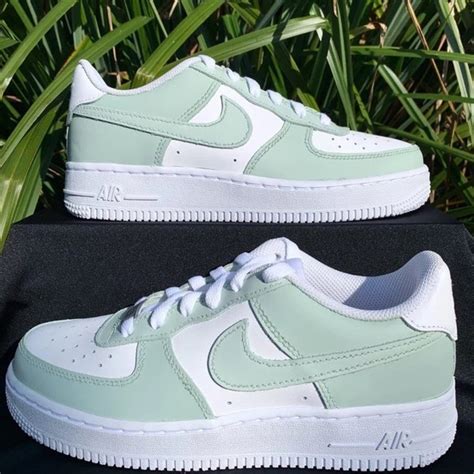 Nike Shoes Rare Custom Nike Air Force Sage Green Poshmark