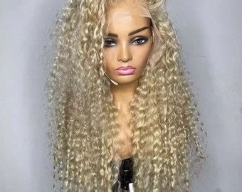 Ash Blonde Highlight Human Hair Wig Customized Etsy