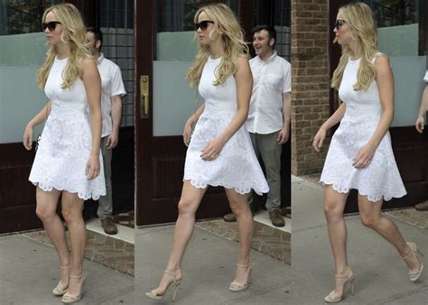 Jennifer Lawrence Visits Hunger Games Interactive Exhibition In Nude Heels