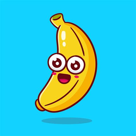 cute cartoon banana with smile face illustration 46900317 Vector Art at Vecteezy