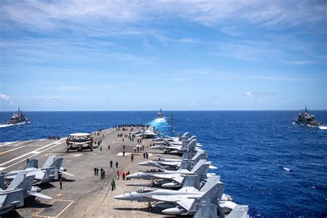 Dvids Images Uss Ronald Reagan Cvn 76 Sails In Formation With Uss