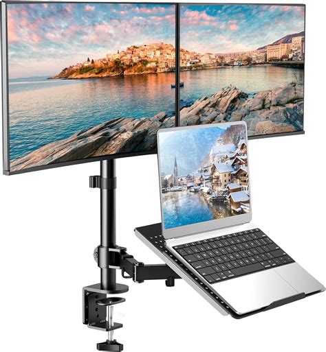 Huanuo Monitor und Laptop Halterung höhenverstellbar Dual