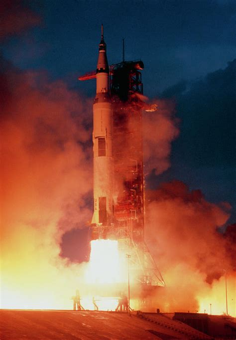 Launch Of Apollo 14 Atop A Saturn V Rocket Photograph by Nasa/science ...