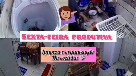 sextou dia produtivo limpeza na cozinha e muita organização tudo