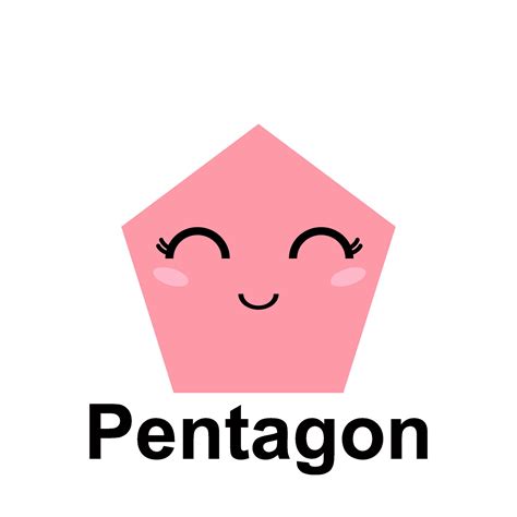 Pentagon shape on white background. 39835641 Vector Art at Vecteezy