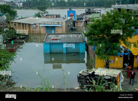 Heavy Rain And Floods In Chennai India Stock Photo Alamy