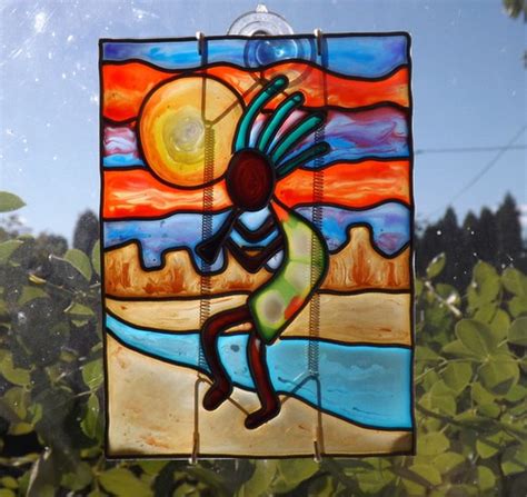 Southwest Native American Kokopelli Faux Stained Glass Sun Flickr