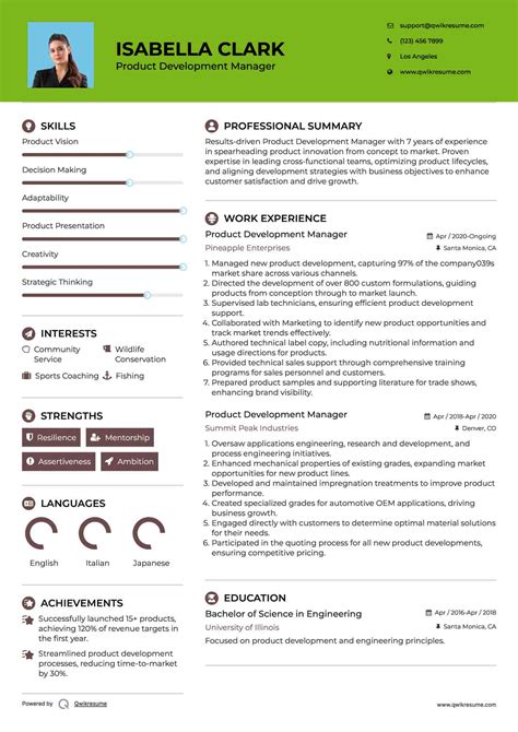 10+ Product Development Manager Resume Samples & Templates for 2025