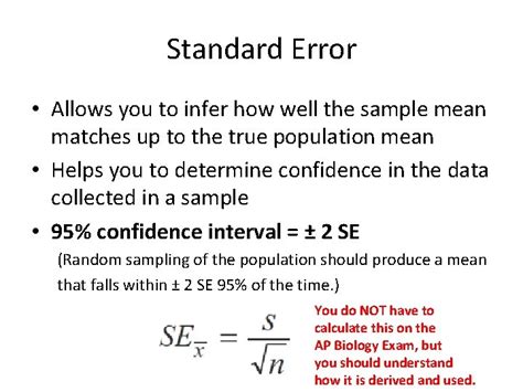 Standard Error For Ap Biology Statistics Are Helpful