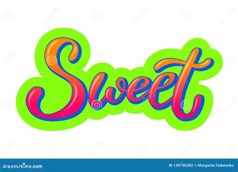 Hand Written Word Sweet Typography Lettering Poster Sticker