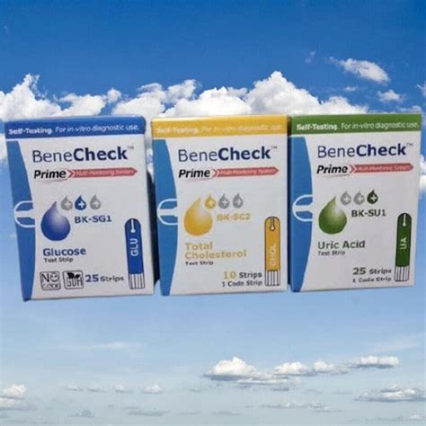 Free Shipping Benecheck Prime Test Strips Total Cholesterol Uric Acid