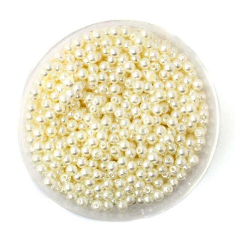 Perles Acrylique Mm Imitation Blanc Cass Mercerie Center