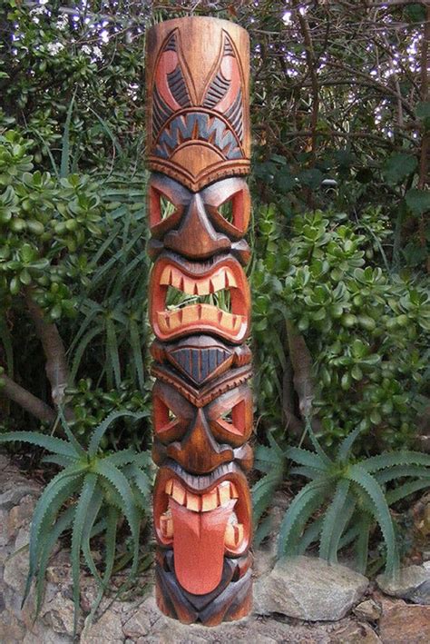 Tiki Statue Tiki Mask Tiki Decor African Mask Arts Etsy