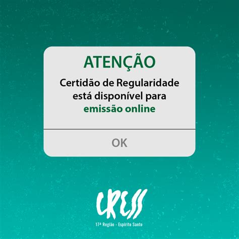 Certid O De Regularidade Est Dispon Vel Para Emiss O Online Cress