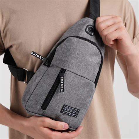 Bolsa Tiracolo Shoulder Pochete Masculina De Ombro Peitoral Shopee Brasil