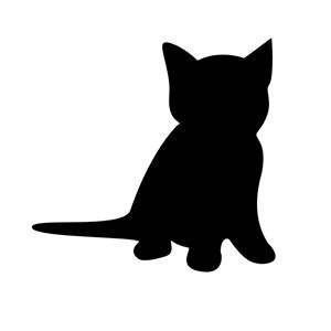 Kitten Silhouette Vector at Vectorified.com | Collection of Kitten ...