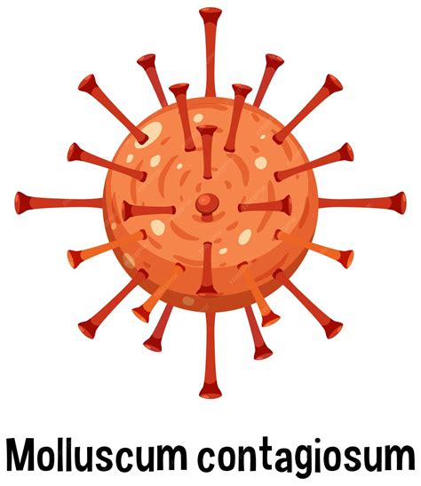 Molusco contagioso com texto | Vetor Grátis