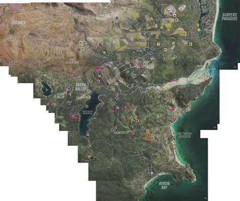 Forza Horizon 3 Map from Leaked Gameplay (higher quality stitch) : forza