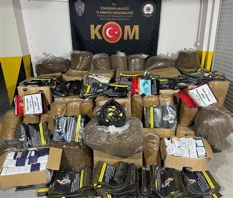 Eskişehir de düzenlenen kaçakçılık operasyonunda 18 zanlı gözaltına