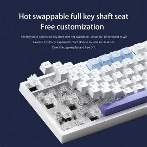 Fenglingdu F75 Mechanical Keyboard Three Mode Full Key Hot Swappable Customized GASKET Structure