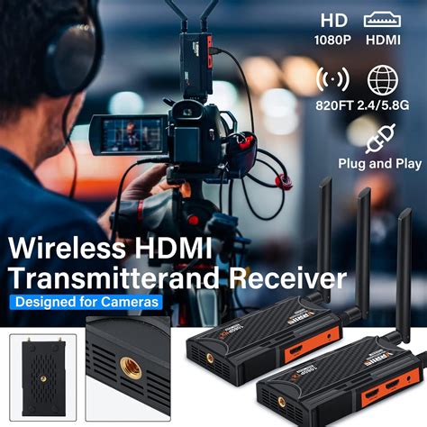 Wireless HDMI Transmitter and Receiver,250m(820ft) HDMI Extender Kit ...