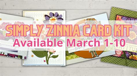 Simply Zinnia Card Kit By Mail Kristina Rees Creatingwithkristina