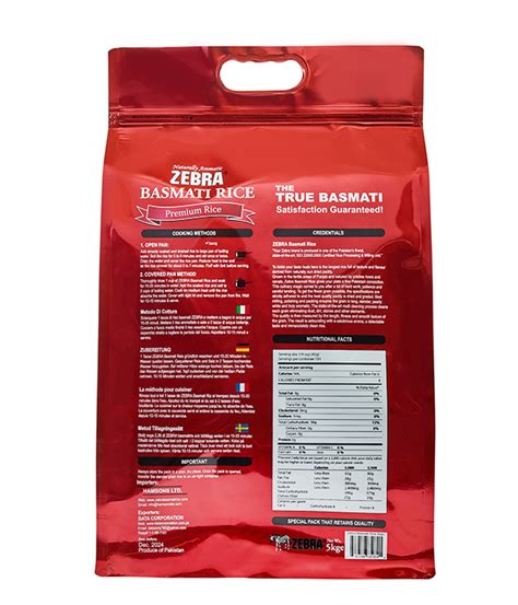 Zebra True Basmati Rice Supreme Quality 10 Lb Zebra Basmati Rice