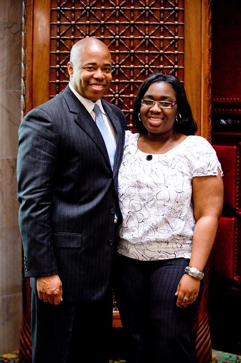 NYS Senator Eric Adams Meets With A Constituent After Senate Session On