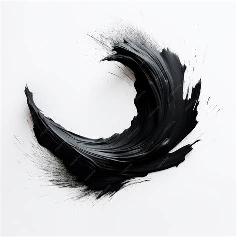 Premium AI Image | Abstract Black Photoshop Brush on Plain White Background