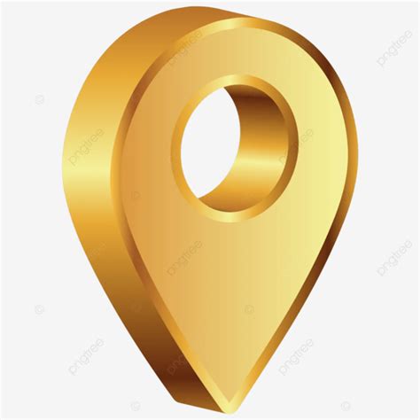 Location Icon Desing 3d Vector 3d Gold Location Location Logo Vector