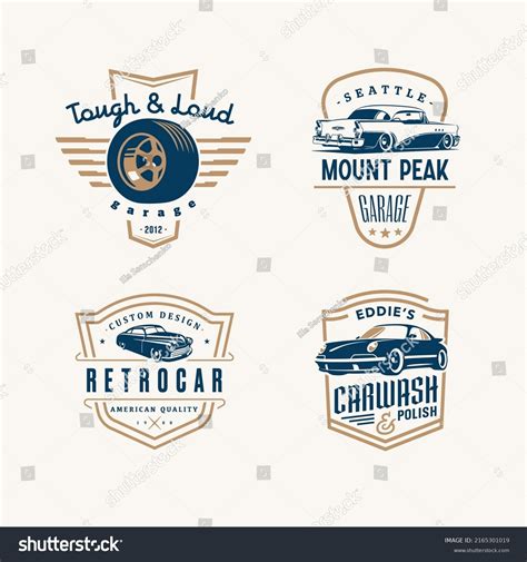 Set Logo Templates Vintage Style Vector Stock Vector (Royalty Free ...