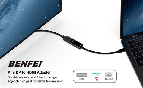 Benfei Adaptateur Mini Displayport Vers Hdmi 4k Thunderbolt Vers Hdmi