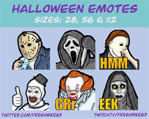 Halloween Emotes Spooky Emotes Horror Emotes Twitch Emote Youtube Emote