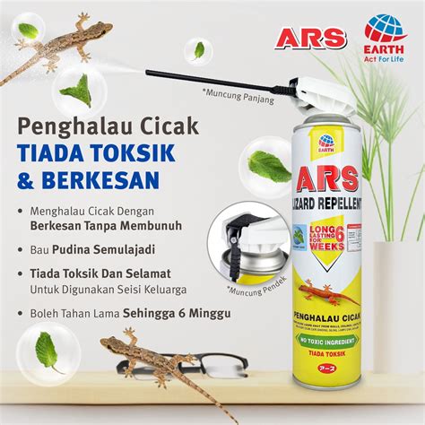 1x Ars Lizardcicak Repellent Aerosol Spray 500ml Sembur Halau Cicak