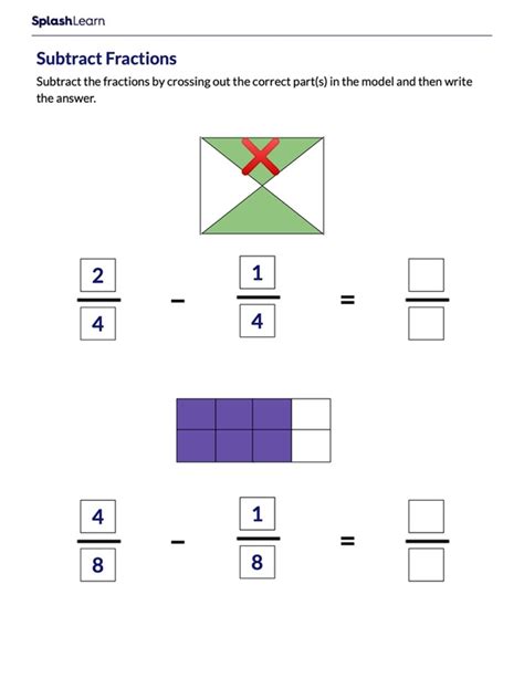 Adding Fractions With Models Worksheet