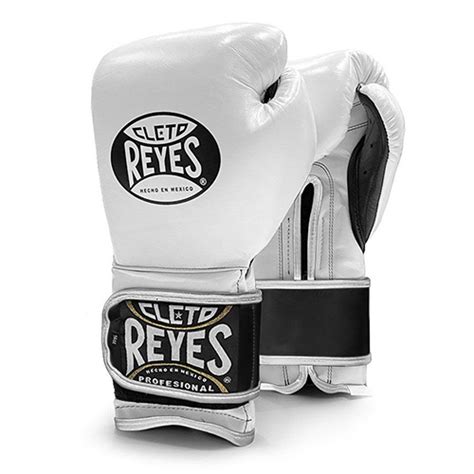 Cleto Reyes Hook And Loop Sparring Gloves White Sugar Rays