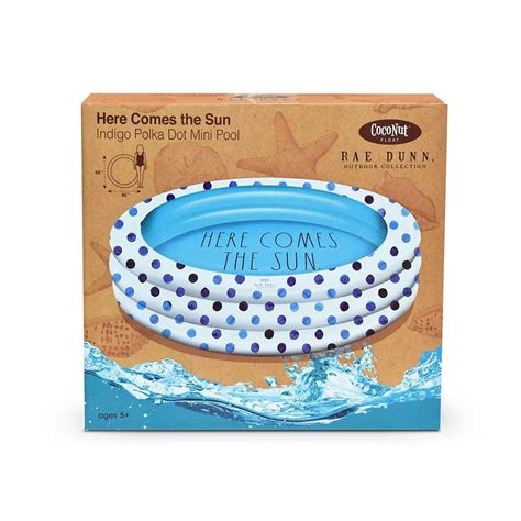 Rae Dunn Indigo Polka Dot Inflatable Mini Pool Here Comes The Sun