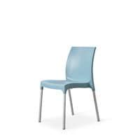 Shop Vibe Polypropylene Chair With Aluminium Legs Relax Blue Stacking